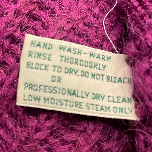 Vintage L.L. Bean Mohair Blend Cardigan Sweater Womens Small purple - Picture 9 of 10